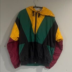 Active Wear Colorful Men's Windbreaker Jacket Medium